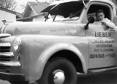 Carl Lieber's 1949 Dodge, the very first HVAC service truck for our company.